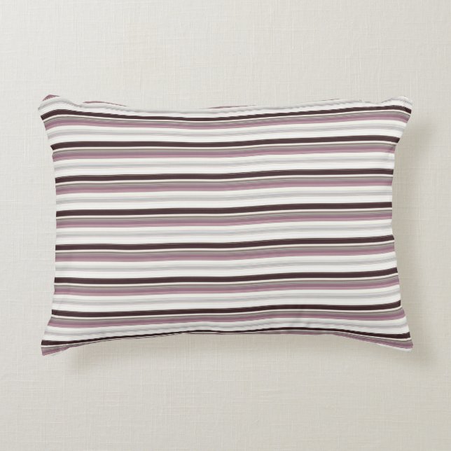 Vintage colours stripes decorative cushion (Front)