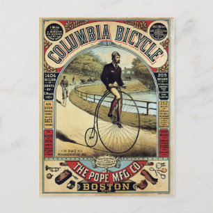 Vintage Columbia Bicycles Advertisement Postcard