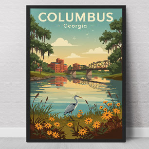 Vintage Columbus Georgia Poster