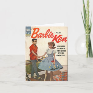 Vintage Comic Book Cover Note Card