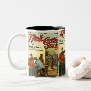 Vintage Comic Book Cover Two-Tone Coffee Mug