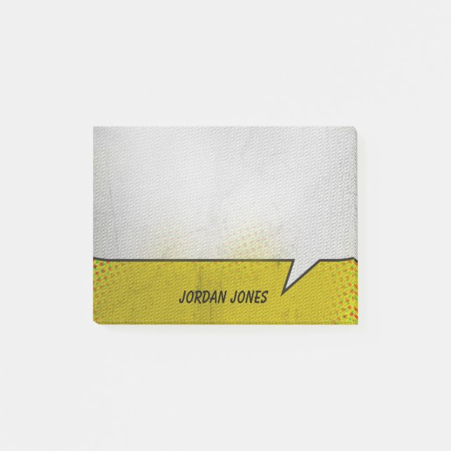 Vintage Comic Book Speech Bubble Post-it Notes (Front)