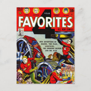Vintage comic strips - postcard