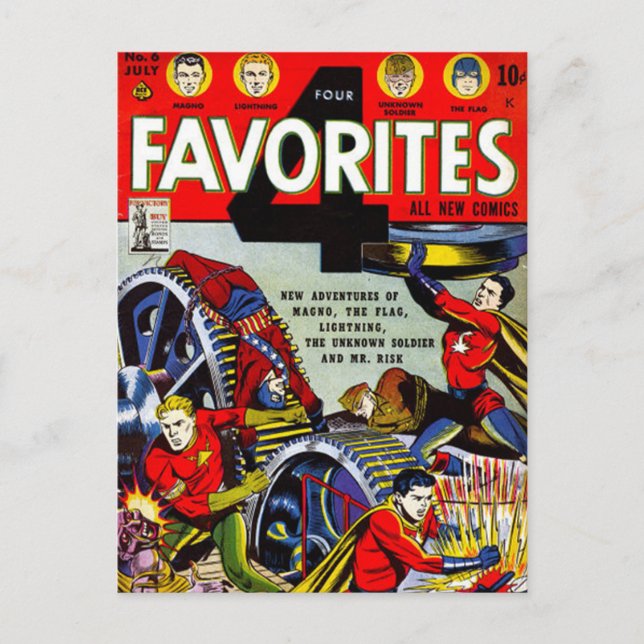 Vintage comic strips - postcard (Front)