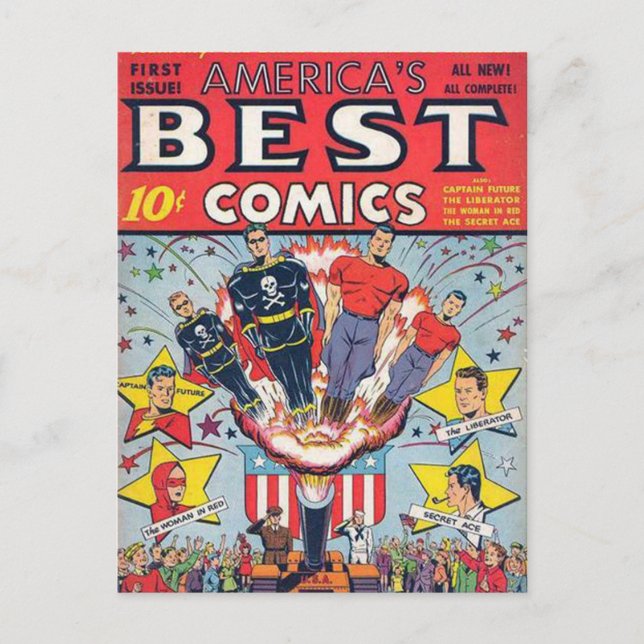 Vintage comic strips - postcard (Front)