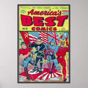 Vintage comic strips - poster
