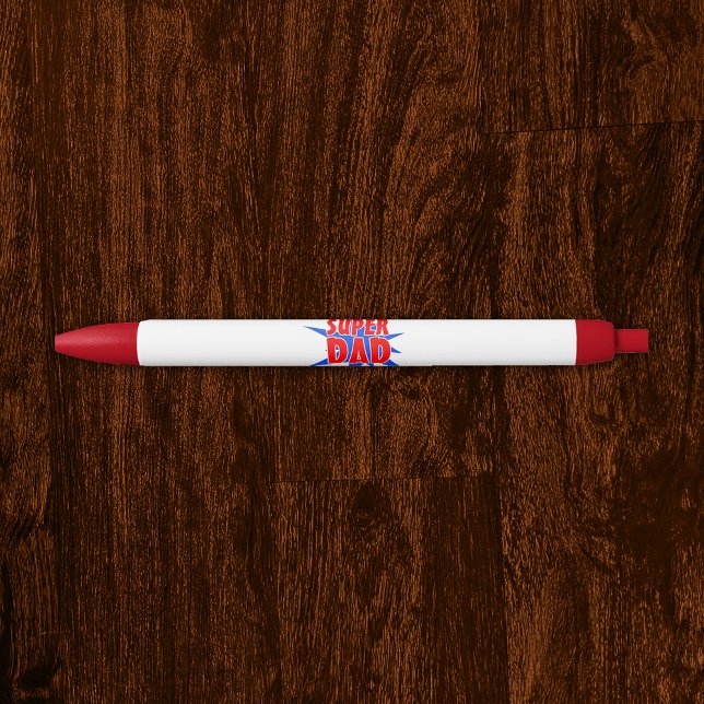 Vintage Comic Super Dad Father's Day Black Ink Pen (Creator Uploaded)
