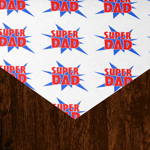 Vintage Comic Super Dad Father's Day Tissue Paper