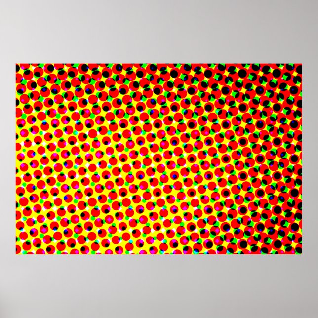 vintage comics colourful halftone backgroundabstra poster (Front)