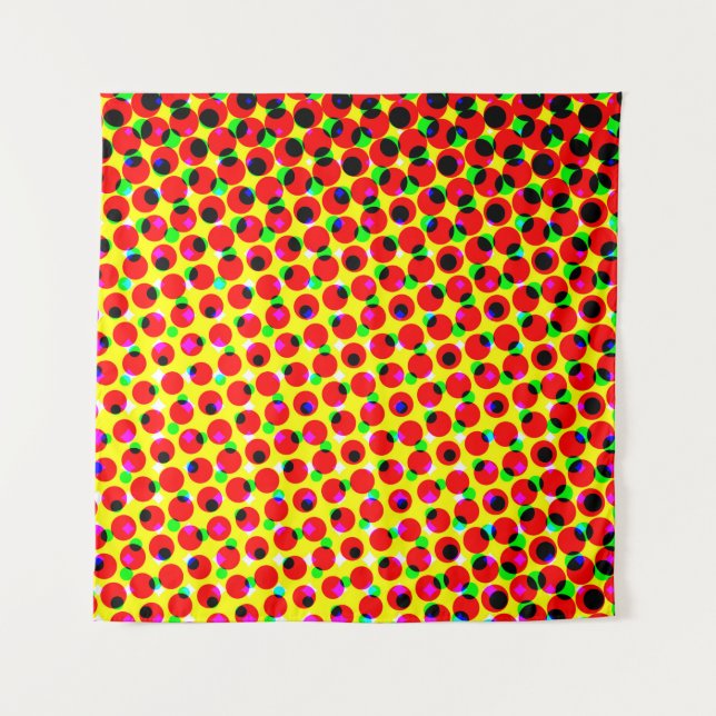 vintage comics colourful halftone backgroundabstra tapestry (Front)