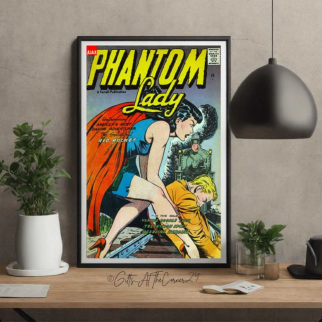 Vintage Comics Fantasy Phantom Lady Poster (Creator Uploaded)