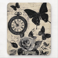 Vintage Compass & Butterfly - Rustic Paper (3)