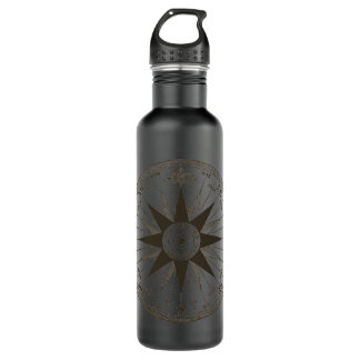 Vintage Compass Rose 710 Ml Water Bottle