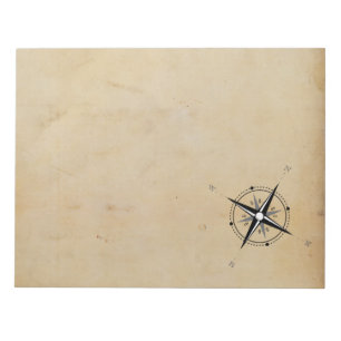 Vintage Compass Rose Adventure Exploration Notepad