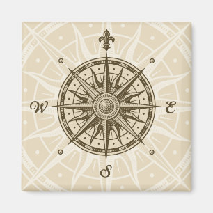 Vintage Compass Rose Magnet