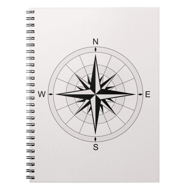 Vintage Compass Rose  Notebook (Front)