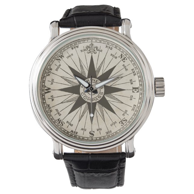 Vintage Compass Rose Watch (Front)