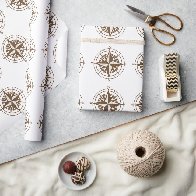 Vintage Compass Wrapping Paper (Crafts)