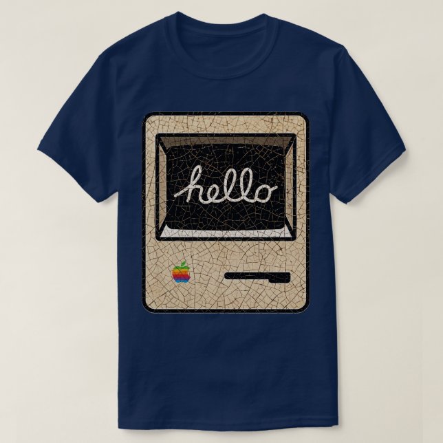 Vintage Computer Hello Mac 1984 T-Shirt (Design Front)