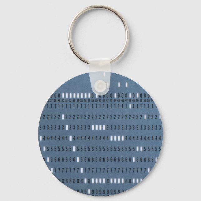Vintage Computer Punched Card Key Ring (Front)