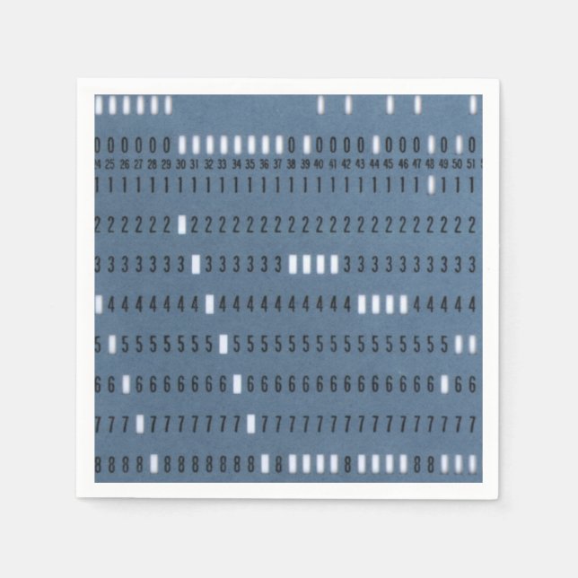 Vintage Computer Punched Card Napkin (Front)