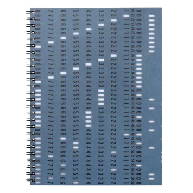 Vintage Computer Punched Card Notebook (Front)