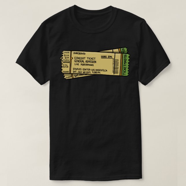 Vintage concert ticket  Sticker T-Shirt (Design Front)