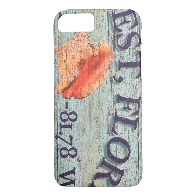 Vintage Conch Shell Key West iPhone Case (Back)