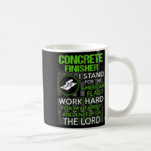 Vintage Concrete Finisher I Stand For The American Coffee Mug