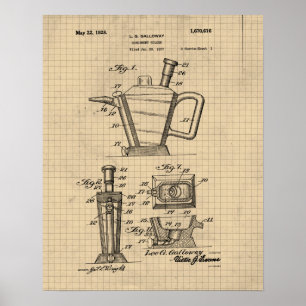 Vintage Condiment Holder Patent Poster