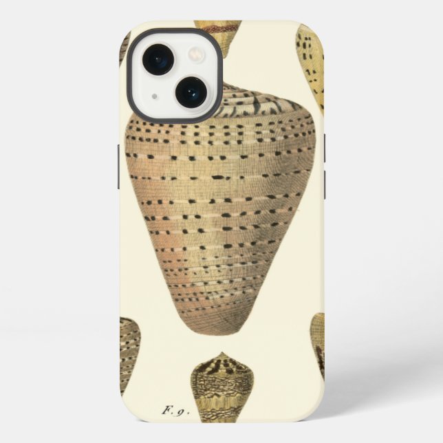 Vintage Cone Shells iPhone Case (Back)