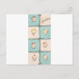 Vintage Congratulations Baby Postcard