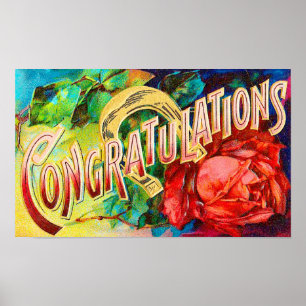 Vintage Congratulations Poster