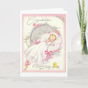 Vintage - Congratulations...Welcome Dear Baby, Card