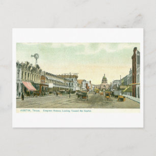 Vintage Congress Avenue, Austin, Texas Postcard