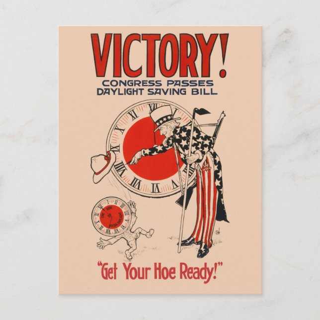 Vintage Congress Passes Daylight Saving Bill Postcard (Front)