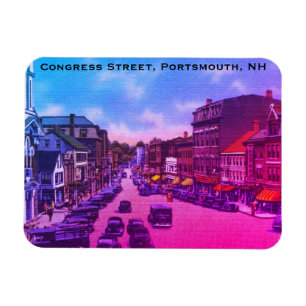 Vintage Congress Street, Portsmouth, NH Photo Magnet
