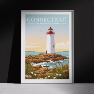 Vintage Connecticut Poster