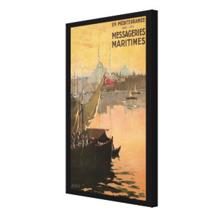 Vintage Constantinople Travel Advertisement Canvas Print