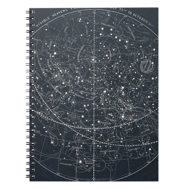 Vintage Constellation Map Notebook (Front)