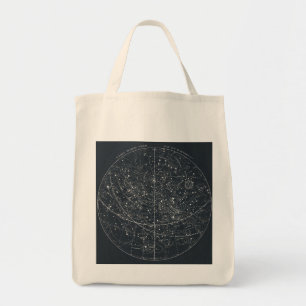 Vintage Constellation Map Tote Bag