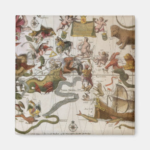 Vintage Constellation Star Map by Backer and Broen Magnet
