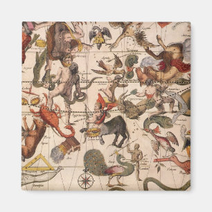 Vintage Constellation Star Map by Backer and Broen Magnet