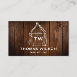 Vintage Construction Handyman Carpenter Tools Busi Business Card