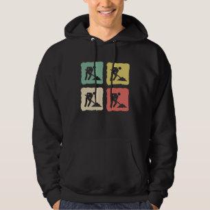 Vintage Construction Worker Retro Sunset Hoodie