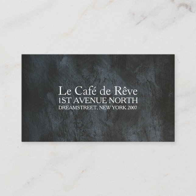 Vintage Contemporary Chalkboard Business Card (Front)