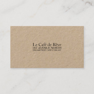 Vintage Contemporary Kraft Business Card