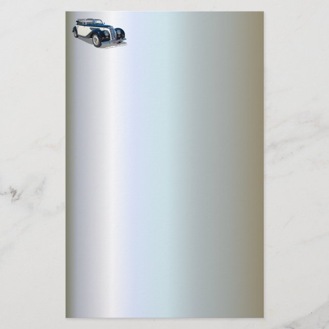Vintage Convertible Automobile Trans Stationery (Front)