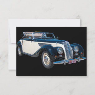 Vintage Convertible Automobile Trans Thank You Card