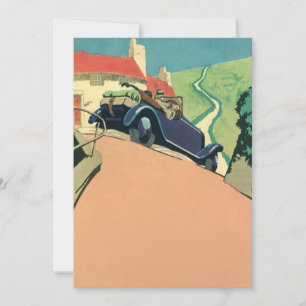 Vintage Convertible Car Road Trip in the Country